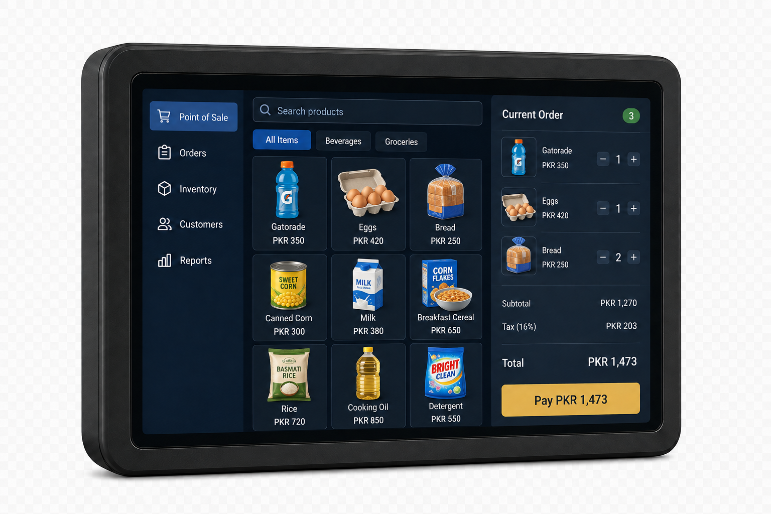 Point of sale terminal running the Northstar POS solution
